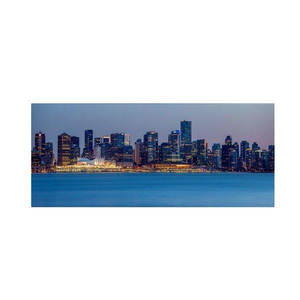 Pierre Leclerc 'Vancouver Panorama' Canvas Art, 20x47, Trademark Fine Art, Mfr#: PL0155-C2047GG